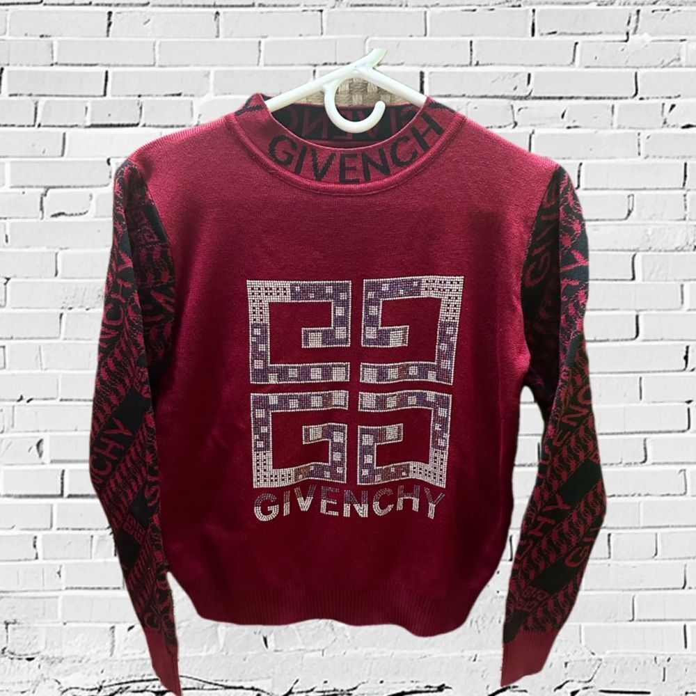 Fashion Elegant Women’s Burgundy W/Rhinestones Top